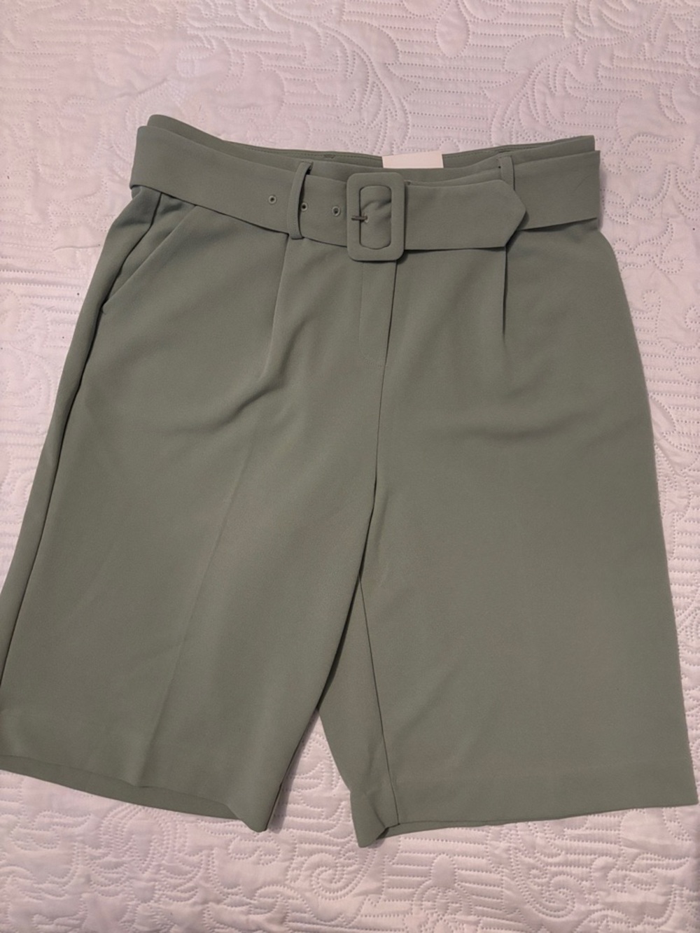 New Jules & Leopold Tailored Bermuda Shorts in Sage Size Medium